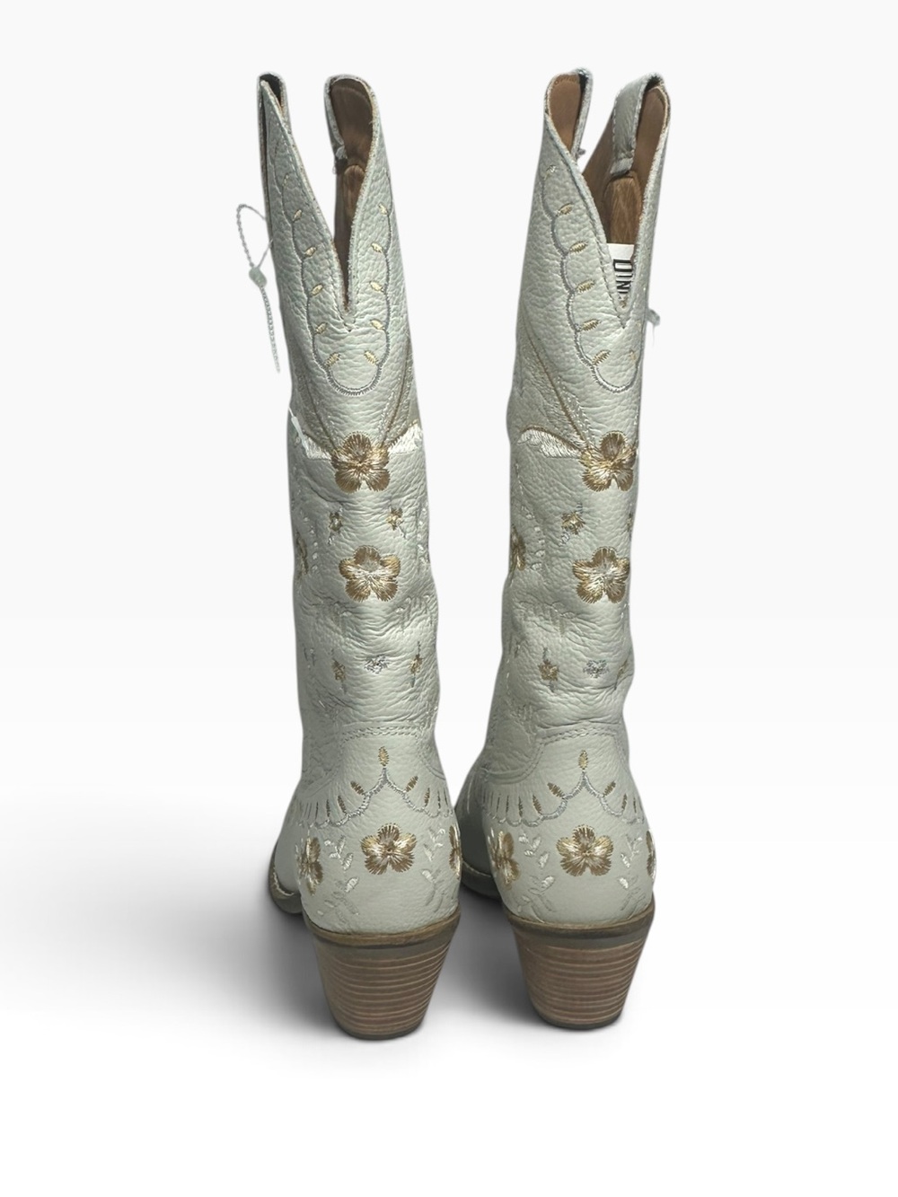 NWB Dingo 1969 Bloom Leather Cowboy Boots white 7 - Picture 11 of 14